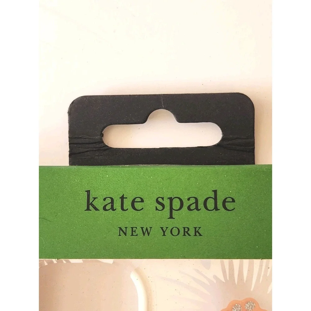 Kate Spade New York Samsung Galaxy S24 Plus Antimicrobial Hollyhock Floral Clear